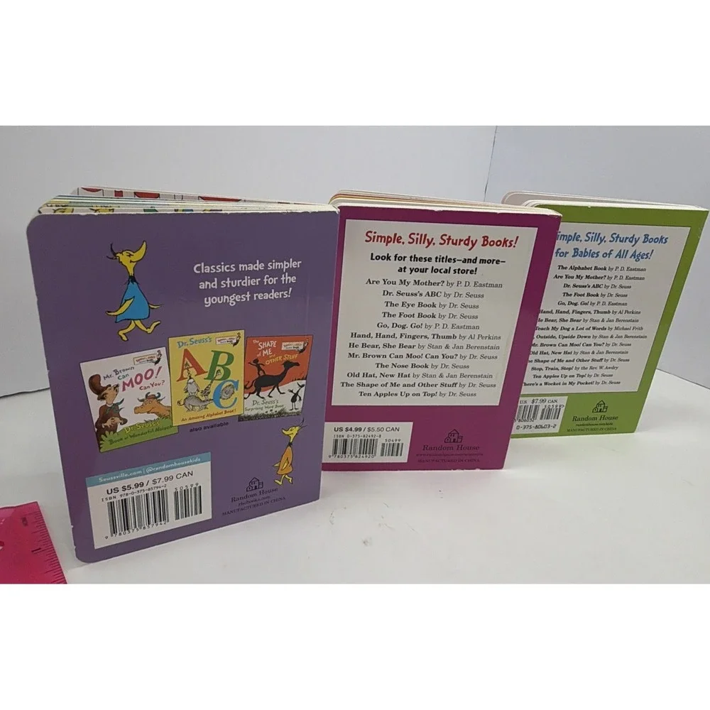 Dr. Suess's Card Books Lot Of 3 - The Alphabet Book, Oh The Thinks You Can Think